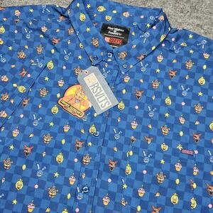 Rsvlts Mens Five Nights at Freddys 8 Bit Color Pixel Short Sleeve Shirt 4X NWT